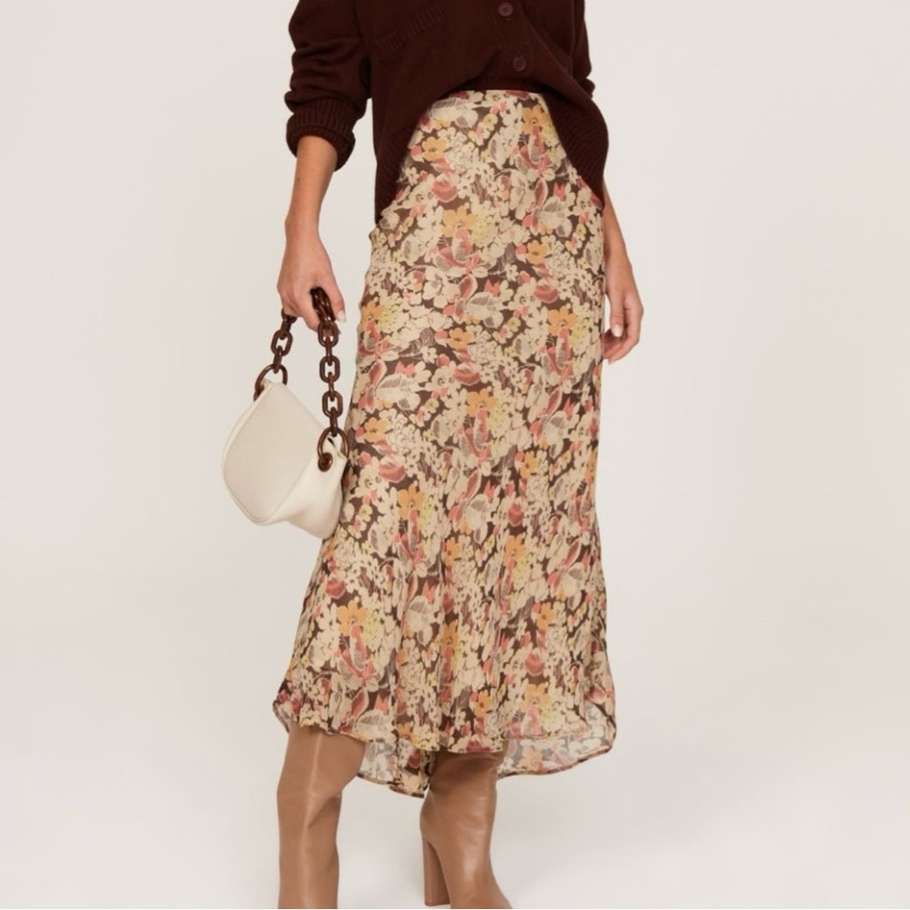 Polo Ralph Lauren “Aja” Floral Midi Skirt - Multicolor